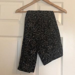 Deep Chocolate Brown & Navy Floral LLR Leggings!